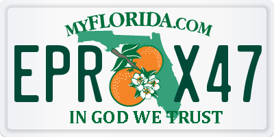 FL license plate EPRX47