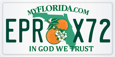 FL license plate EPRX72