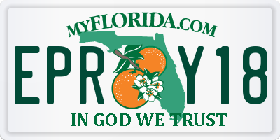 FL license plate EPRY18