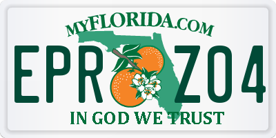 FL license plate EPRZ04