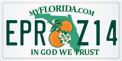 FL license plate EPRZ14