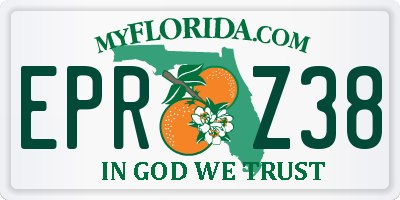 FL license plate EPRZ38