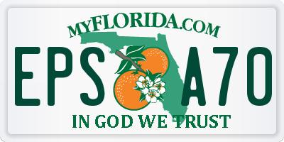FL license plate EPSA70