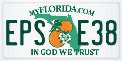 FL license plate EPSE38