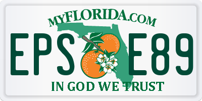 FL license plate EPSE89