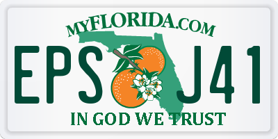 FL license plate EPSJ41