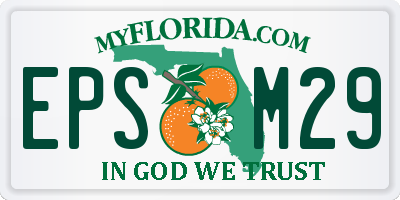 FL license plate EPSM29
