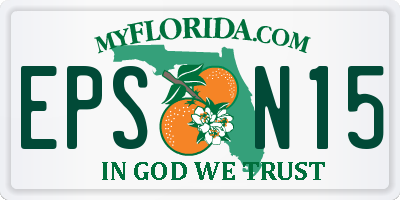 FL license plate EPSN15