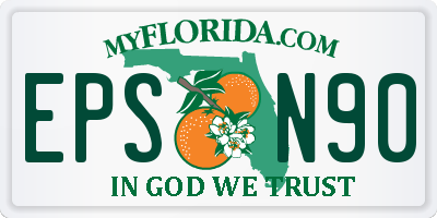 FL license plate EPSN90