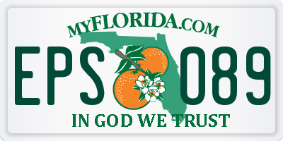 FL license plate EPSO89