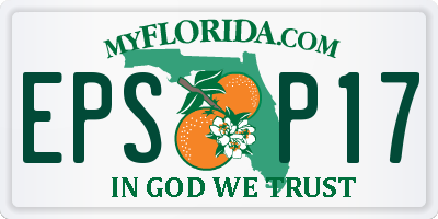 FL license plate EPSP17