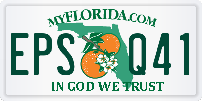 FL license plate EPSQ41