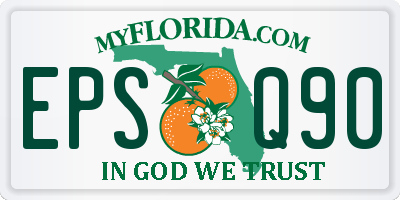 FL license plate EPSQ90