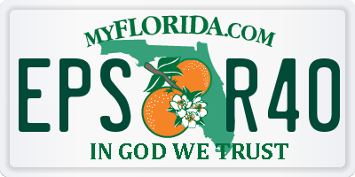 FL license plate EPSR40