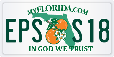 FL license plate EPSS18