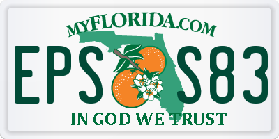 FL license plate EPSS83