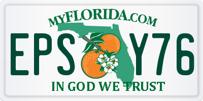 FL license plate EPSY76