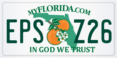 FL license plate EPSZ26