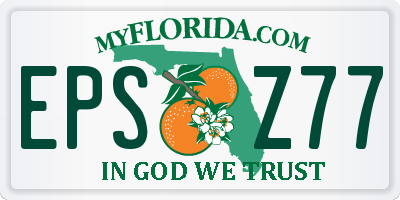 FL license plate EPSZ77