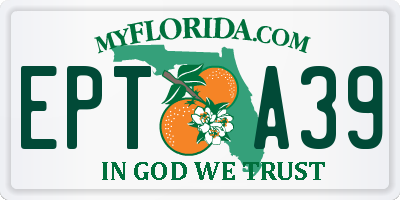 FL license plate EPTA39