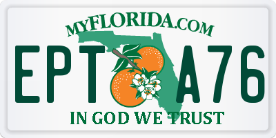 FL license plate EPTA76