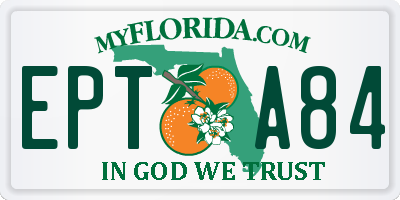 FL license plate EPTA84