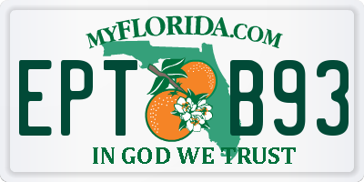 FL license plate EPTB93
