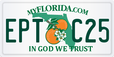 FL license plate EPTC25