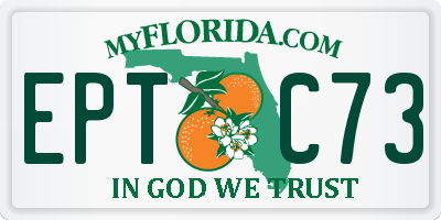 FL license plate EPTC73