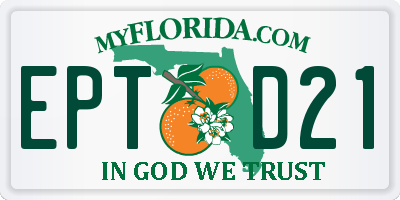 FL license plate EPTD21