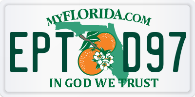 FL license plate EPTD97