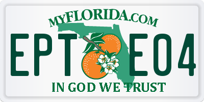 FL license plate EPTE04