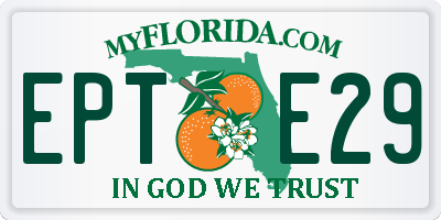 FL license plate EPTE29