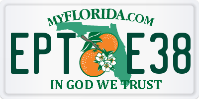 FL license plate EPTE38