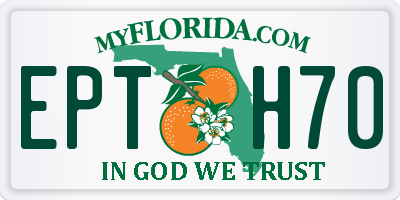 FL license plate EPTH70
