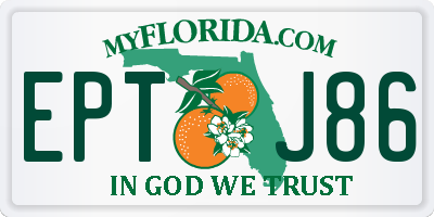 FL license plate EPTJ86