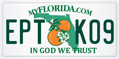 FL license plate EPTK09