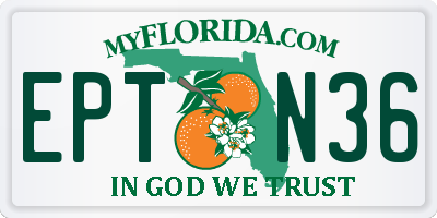 FL license plate EPTN36