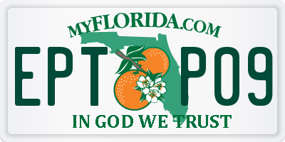 FL license plate EPTP09