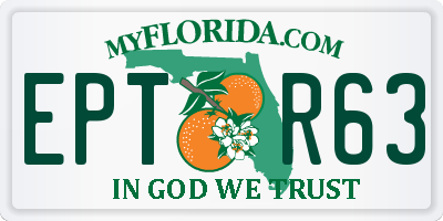 FL license plate EPTR63