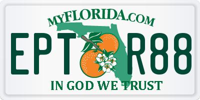 FL license plate EPTR88