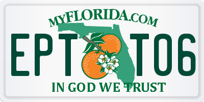 FL license plate EPTT06