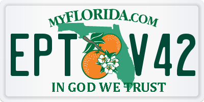 FL license plate EPTV42