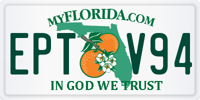 FL license plate EPTV94