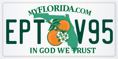 FL license plate EPTV95