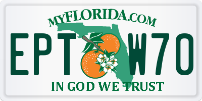 FL license plate EPTW70