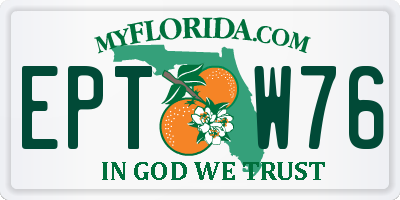 FL license plate EPTW76