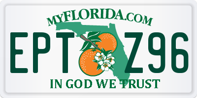 FL license plate EPTZ96