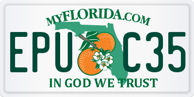 FL license plate EPUC35
