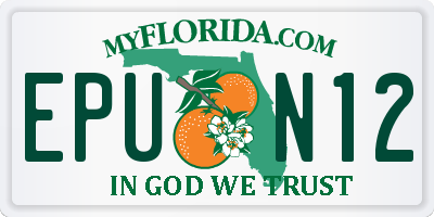 FL license plate EPUN12